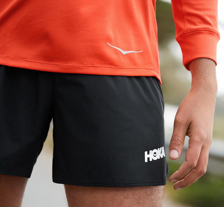 Hoka One One Tops Mens Orange - Performance 3/4 Sleeve - 17249HKNA